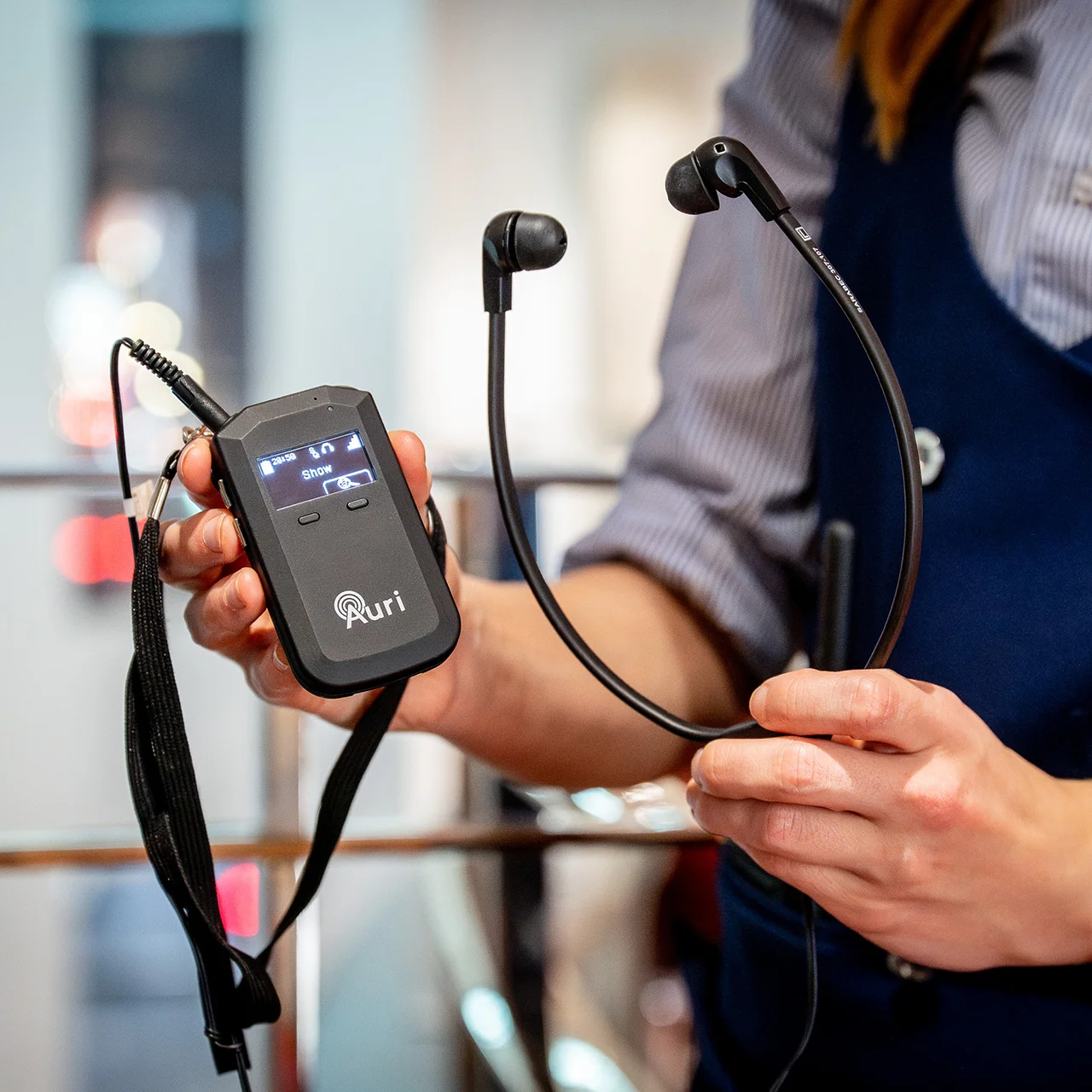 Prince of Wales Theatre Auracast device