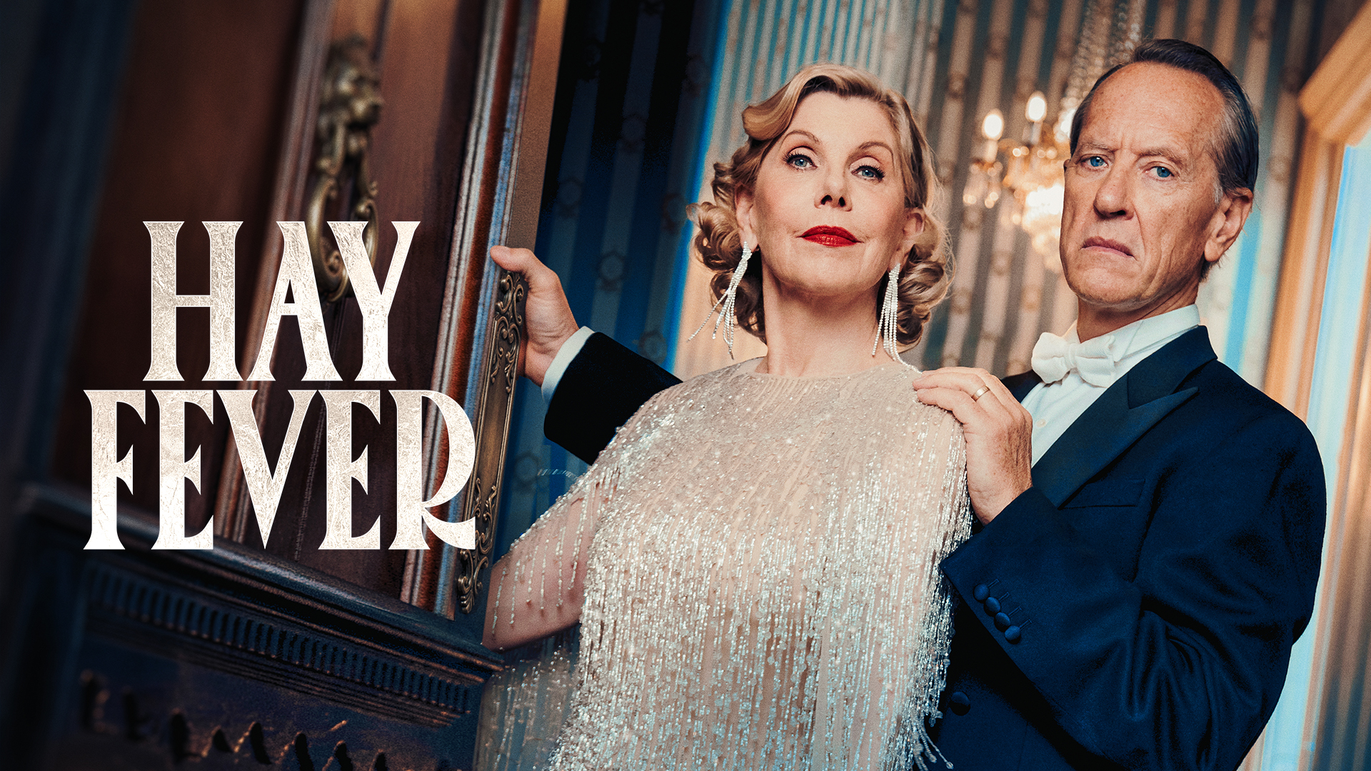 Hay Fever artwork featuring Christine Baranski and Richard E. Grant