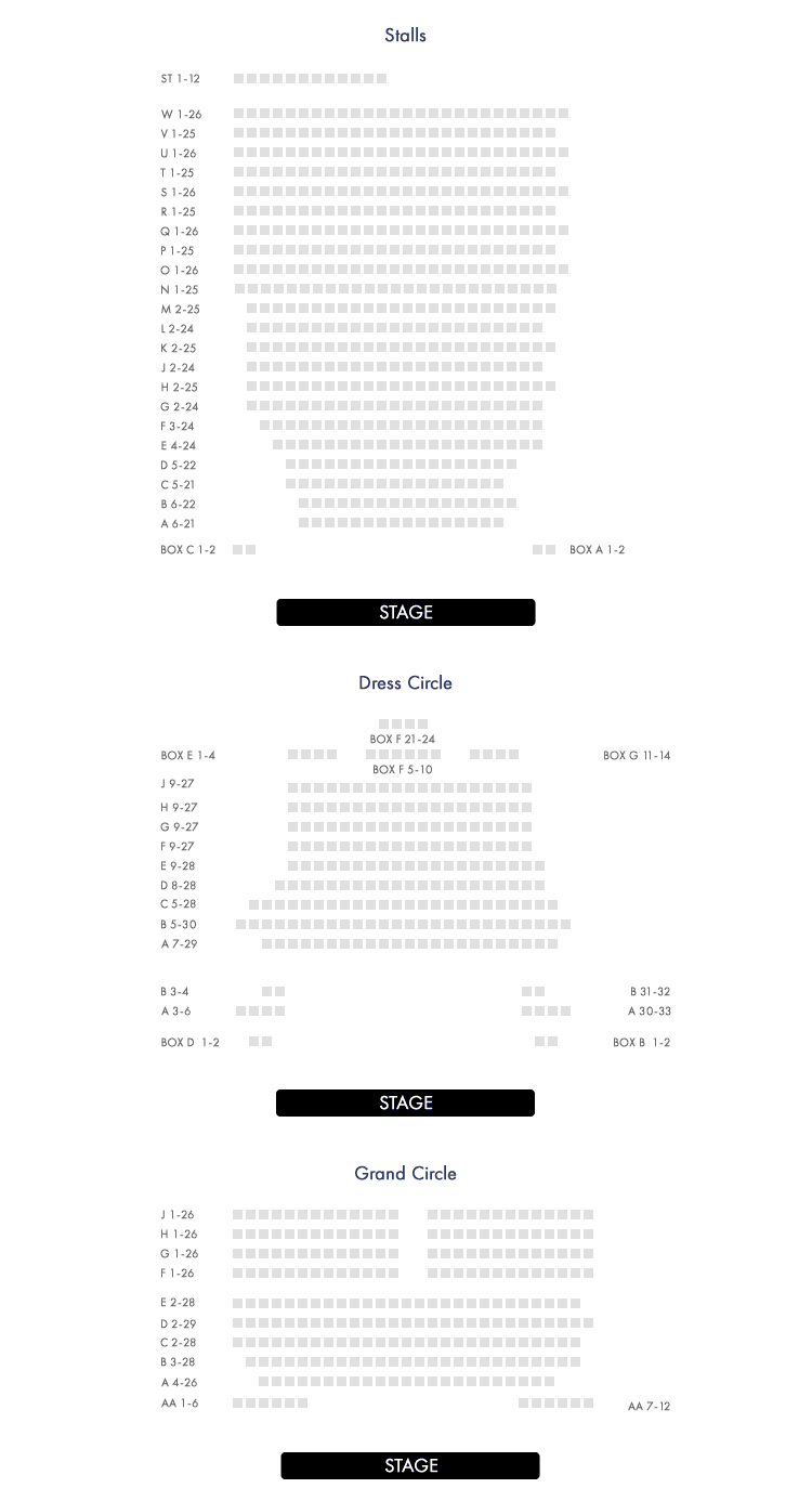 Les Miserables Seating Chart