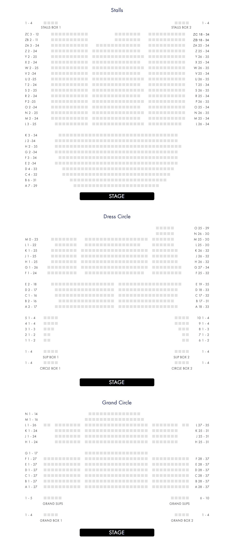 Prince Of Wales Theatre Seating Chart