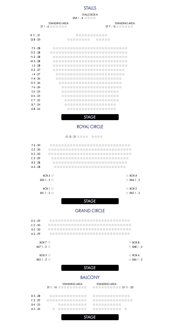 The Man in the White Suit Seating Plan at Wyndham The Man in the White Suit Seating Plan at Wyndham