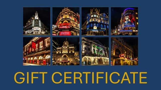 Delfont Mackintosh Theatres gift certificate title treatment