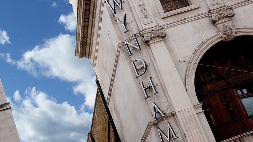 Wyndham's Theatre exterior signage