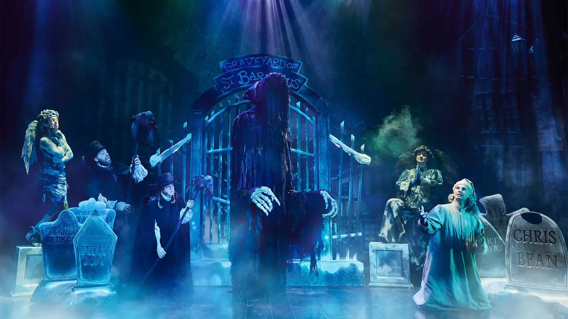 Christmas Carol Goes Wrong - Production shot. Photo credit Matt Crockett