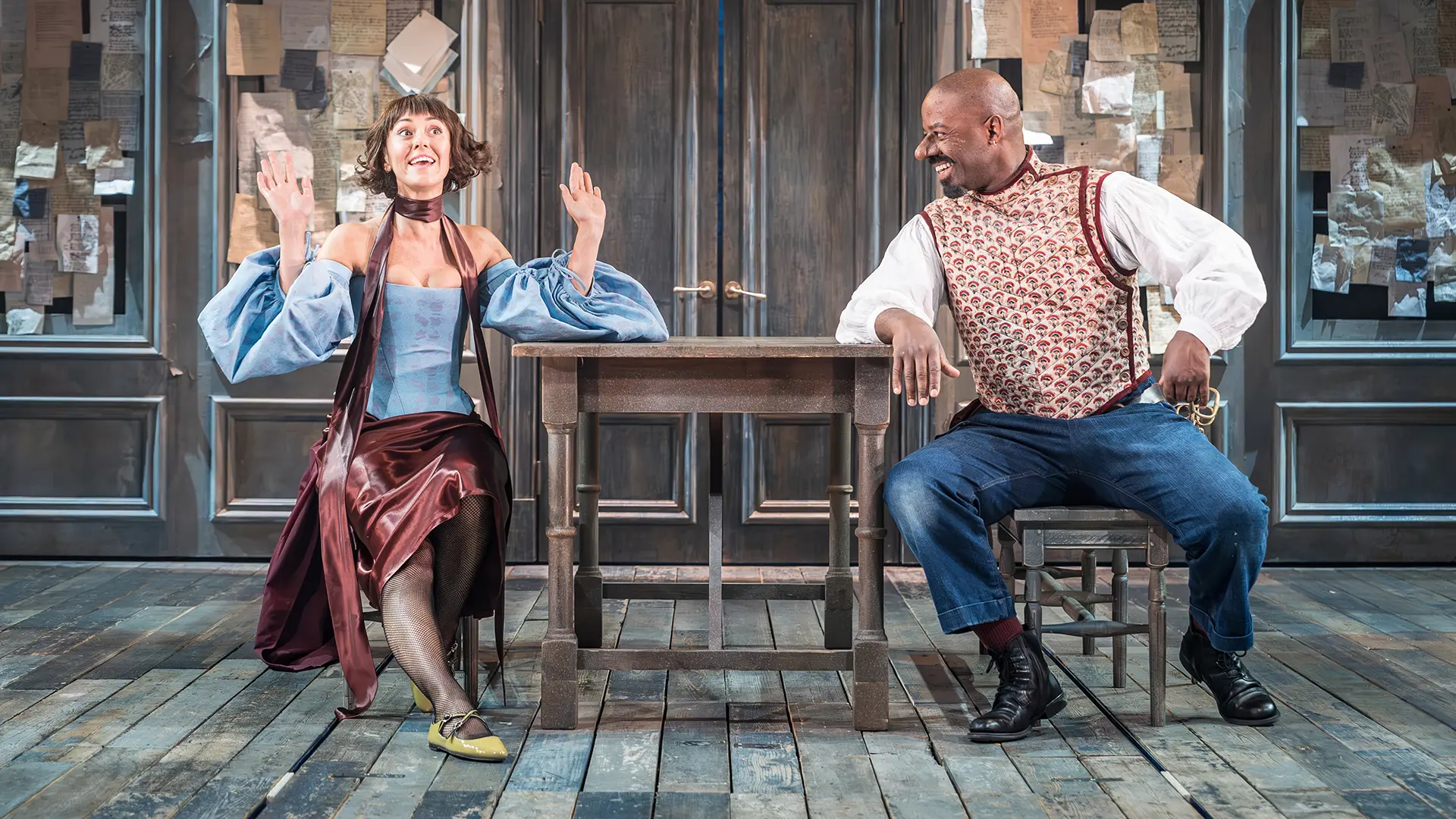 Cyrano de Bergerac production cast. Photography by Marc Brenner