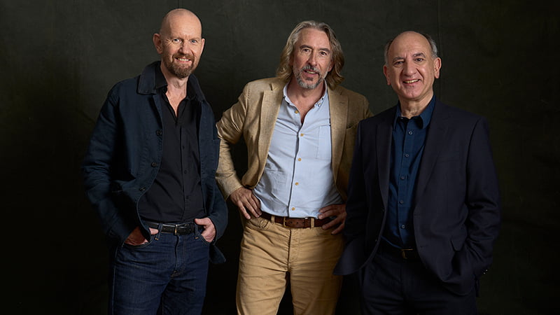 Dr Strange Sean Foley, steve Coogan and Armando Iannaucci. Photo by Manuel Harlan