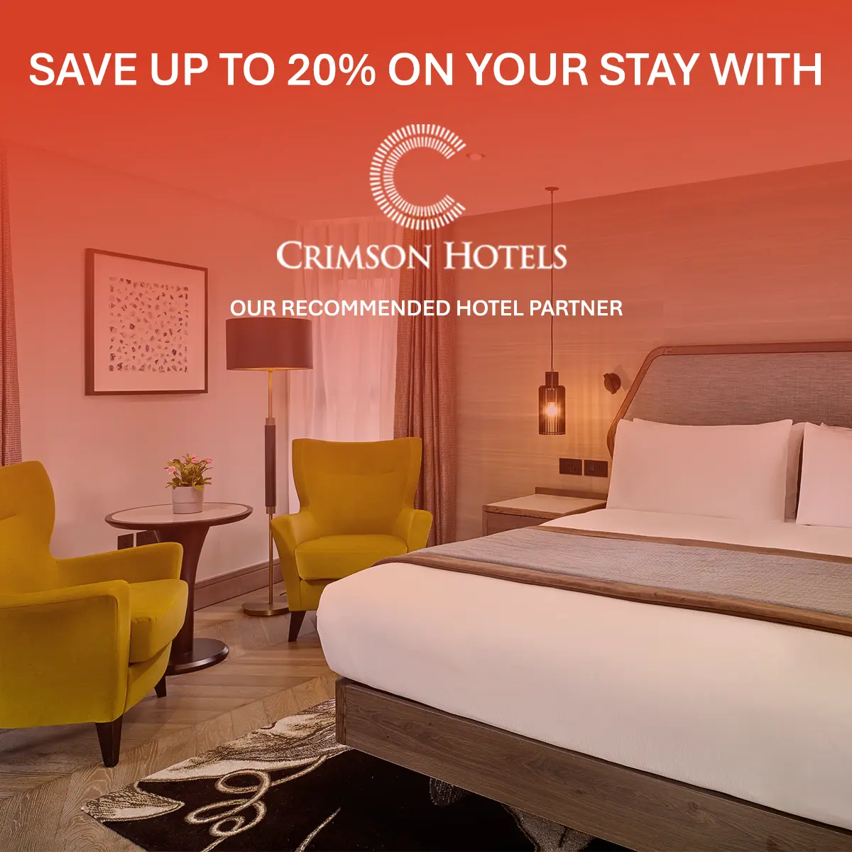 Crimson Hotels our recommended hotel partner poster